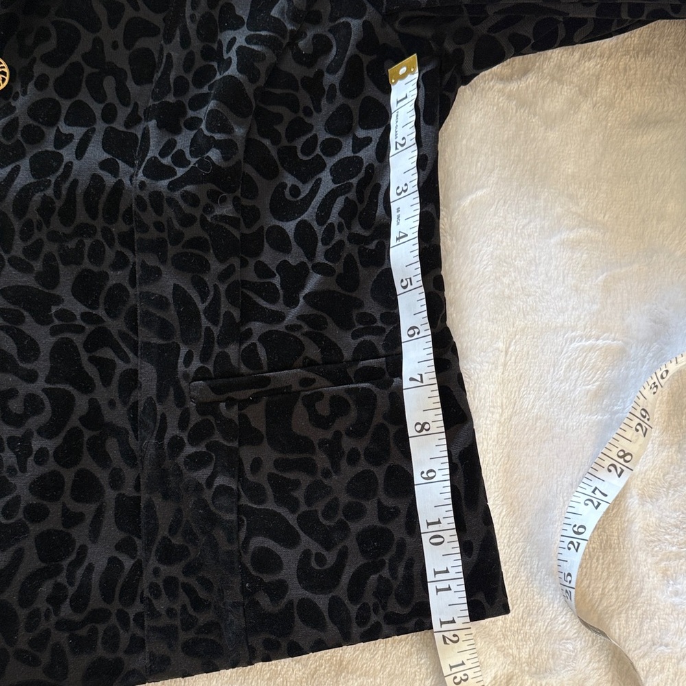 Anne Klein Black Patterned Bomber Jacket - Picture 12 of 15